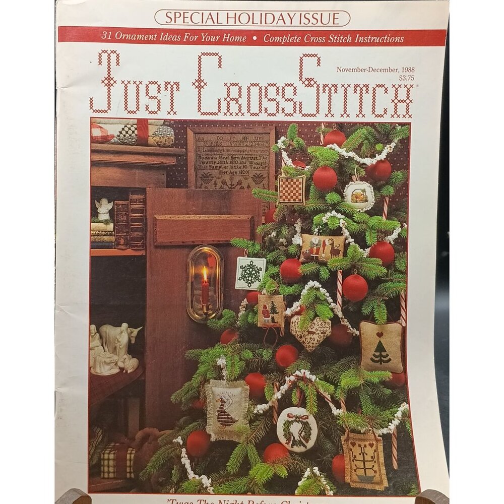 Just Cross Stitch Magazine November December 1988 Special Holiday Issue Vintage
